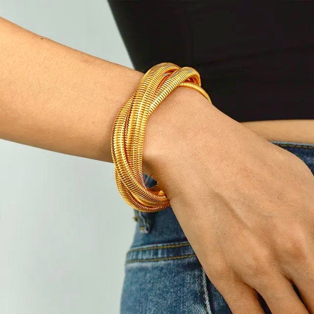 Unique Spiral Anti Tarnish Bracelet